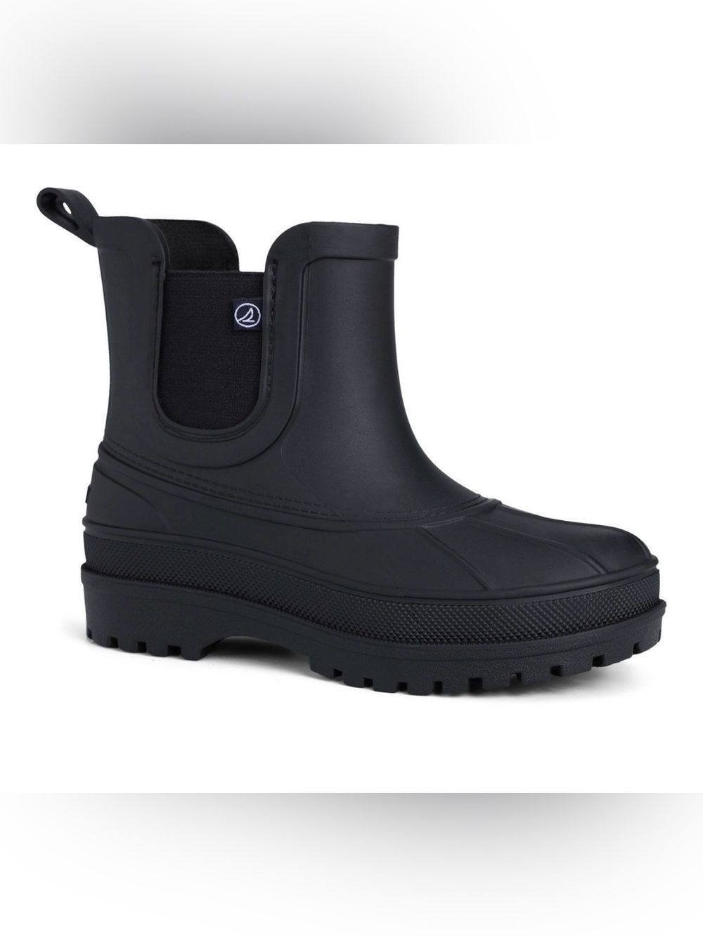 New Sperry Kids Black Chelsea Rain Boots - Size 12